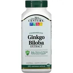 Екстракт Гінкго Білоба 21st Century Ginkgo Biloba Extract 200 капсул - мініатюра 1