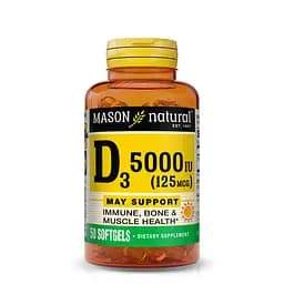 Вітаміни та мінерали Mason Natural Vitamin D3 5000 IU 50 капсул