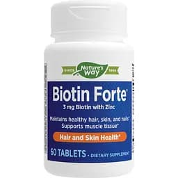 Витамины и минералы Nature's Way Biotin Forte with Zinc 60 таблеток