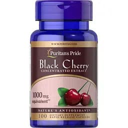 Черная вишня Puritan's Pride Black Cherry 1000 мг 100 капсул