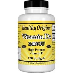 Витамины и минералы Healthy Origins Vitamin D3 2000 IU 120 капсул