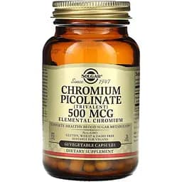 Хром Піколінат Solgar Chromium Picolinate 500 мкг 60 капсул