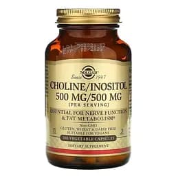 Холін та Інозитол Solgar Choline/Inositol 100 капсул