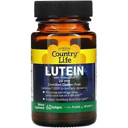 Харчова добавка Country Life Лютеїн 20 мг 60 капсул