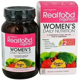 Вітаміни та мінерали Country Life Realfood Organics Women's 60 таблеток