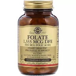 Фолієва кислота Solgar Folic Acid 800 мкг 250 капсул