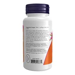 Вітамін Е-400 зі Змішаними Токоферолами Now Foods Е-400 268 mg 250 капсул - мініатюра 3