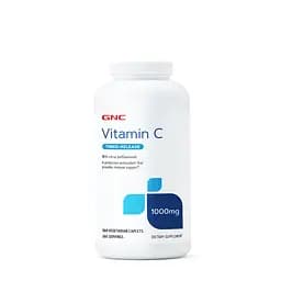 Вітамін С GNC Vitamin C 1000 mg Timed-Release 360 вегакаплет з цитрусовими біофлавоноїдами