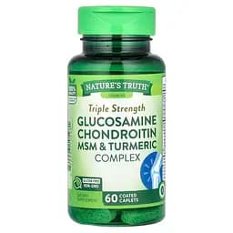 Глюкозамін, хондроїтин та МСМ Nature's Truth Glucosamine Chondroitin MSM 60 каплет