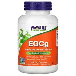 Натуральна добавка Now EGCg Green Tea Extract 400 mg 180 вегакапсул