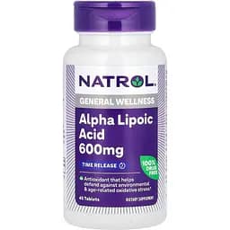 Альфа-ліпоєва кислота Natrol Alpha Lipoic Acid 600 мг 45 таблеток