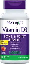 Вітаміни та мінерали Natrol Vitamin D3 5000 IU Fast Dissolve, 90 таблеток