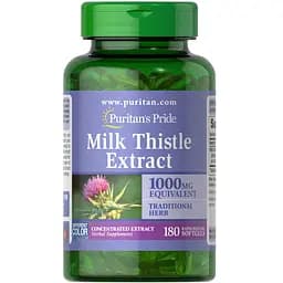 Натуральна добавка Puritan's Pride Milk Thistle 4:1 Extract 1000 mg 180 капсул