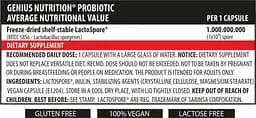 Пробіотик Genius Nutrition Probiotic 60 капсул - мініатюра 2