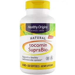 Комплекс токотрієнолів Токомін Healthy Origins Tocomin SupraBio 50 мг 150 желатинових капсул