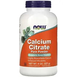 Витамины и минералы Now Calcium Citrate Powder 227 грамм