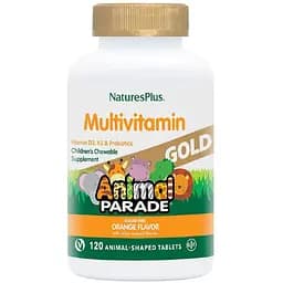 Мультивітаміни для дітей NaturesPlus Animal Parade Gold Апельсин 120 жувальних таблеток