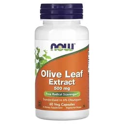 Экстракт листьев оливкового дерева Now Foods Olive Leaf Extract 500 мкг 60 вегетарианских капсул