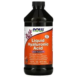 Препарат для суглобів і зв'язок NOW Liquid Hyaluronic Acid, 473 мл