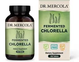 Натуральна добавка Dr. Mercola Fermented Chlorella, 450 таблеток