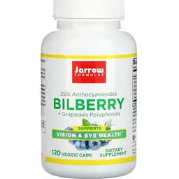 Комплекс поліфенолів Jarrow Formulas Bilberry + Grapeskin Polyphenols із чорниці та шкірки винограду 120 капсул