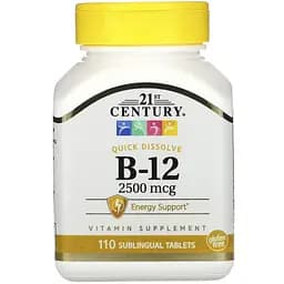 Вітамін B-12 21st Century Sublingual 2500 мкг 110 таблеток для розсмоктування