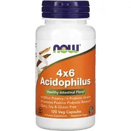 Пробіотики Now Foods 4x6 Acidophilus 120 рослинних капсул