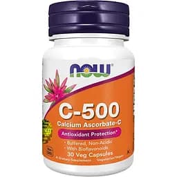 Вітамін С-500 Now Foods Аскорбат кальцію-С 30 капсул