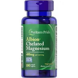 Вітаміни та мінерали Puritan's Pride Magnesium Chelated 400 мг 100 каплет