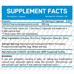 Тауроурсодезоксихолева кислота Everbuild Nutrition Tudca 200 мг 100 веган капсул - мініатюра 2