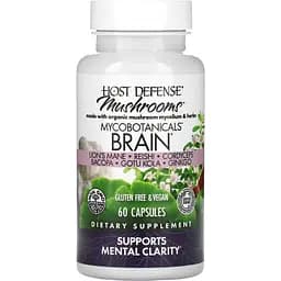 Грибы для здоровья мозга Fungi Perfecti MycoBotanicals Brain 60 капсул