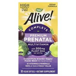 Комплекс для здоров'я матері та дитини Nature's Way Alive! Premium Prenatal, 60 капсул