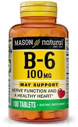 Витамины и минералы Mason Natural Vitamin B6 100 mg, 100 таблеток