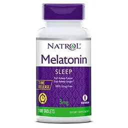 Натуральна добавка Natrol Melatonin 3mg Time Release, 100 таблеток
