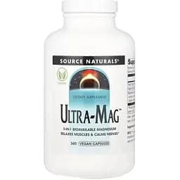 Комплекс магнию Source Naturals Ultra-Mag, 360 вегакапсул з п'яти форм