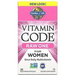 Мультивітаміни для жінок Garden of Life Raw One for Women Vitamin Code 30 капсул (GOL11550)