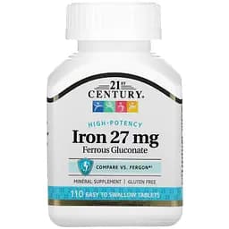 Залізо високоефективне 21st Century High-Potency Iron 27 мг 110 таблеток
