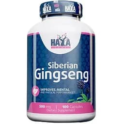 Сибірський Женьшень (коріння) Haya Labs Siberian Ginseng 500 мг 100 капсул