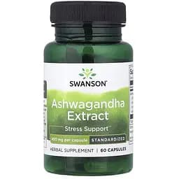 Экстракт ашваганды Swanson Ashwagandha Extract 450 mg, 60 капсул для нервной системы