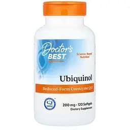 Коензим Q10 Убіхінол Doctor's Best Ubiquinol 200 мг 120 капсул (DRB-00275)