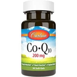 Коензим Q10 Carlson 200 мг 30 гелевих капсул