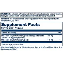 Екстракт насіння розторопші Solaray Milk Thistle Seed Extract One 350 мг 30 веганських капсул - мініатюра 2