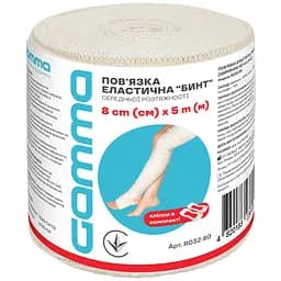 Бинт еластичний Gamma R032-80 середньої розтяжності 8 см х 5 м