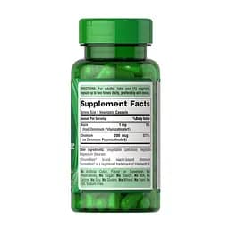 Хрому піколінат без дріжджів Puritan's Pride Chromium Polynicotinate 200 mcg Yeast Free 100 капсул - мініатюра 3