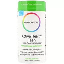 Мультивітаміни для підлітків Rainbow Light Active Health Teen підтримка шкіри 60 таблеток