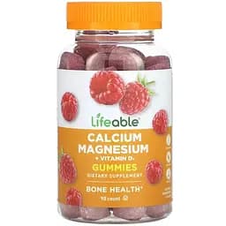 Дієтична добавка Lifeable Adult Calcium Magnesium + Vitamin D 90 жувальних цукерок