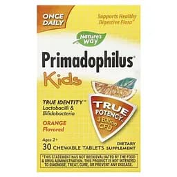 Пробіотики і пребіотики Nature's Way Primadophilus Kids 3 Billion CFU Апельсин 30 жувальных таблеток