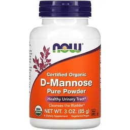 D-манноза Now Foods Certified Organic D-Mannose чистий порошок 85 г