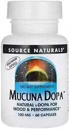 Натуральна добавка Source Naturals Mucuna Dopa, 60 капсул