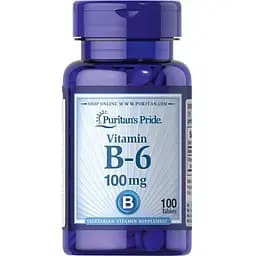 Витамины и минералы Puritan's Pride Vitamin B-6 100 мг 100 таблеток